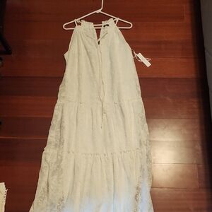 DREW White Lace Maxi Dress